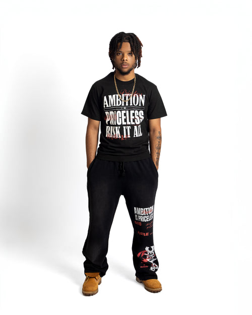 Black risk it all tees