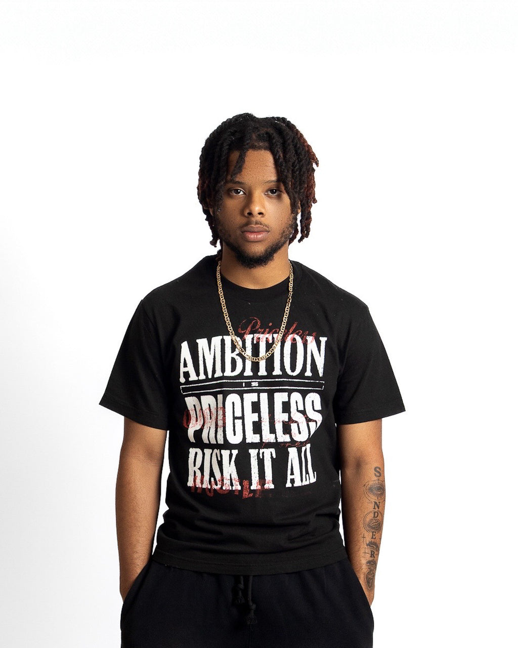 Black risk it all tees