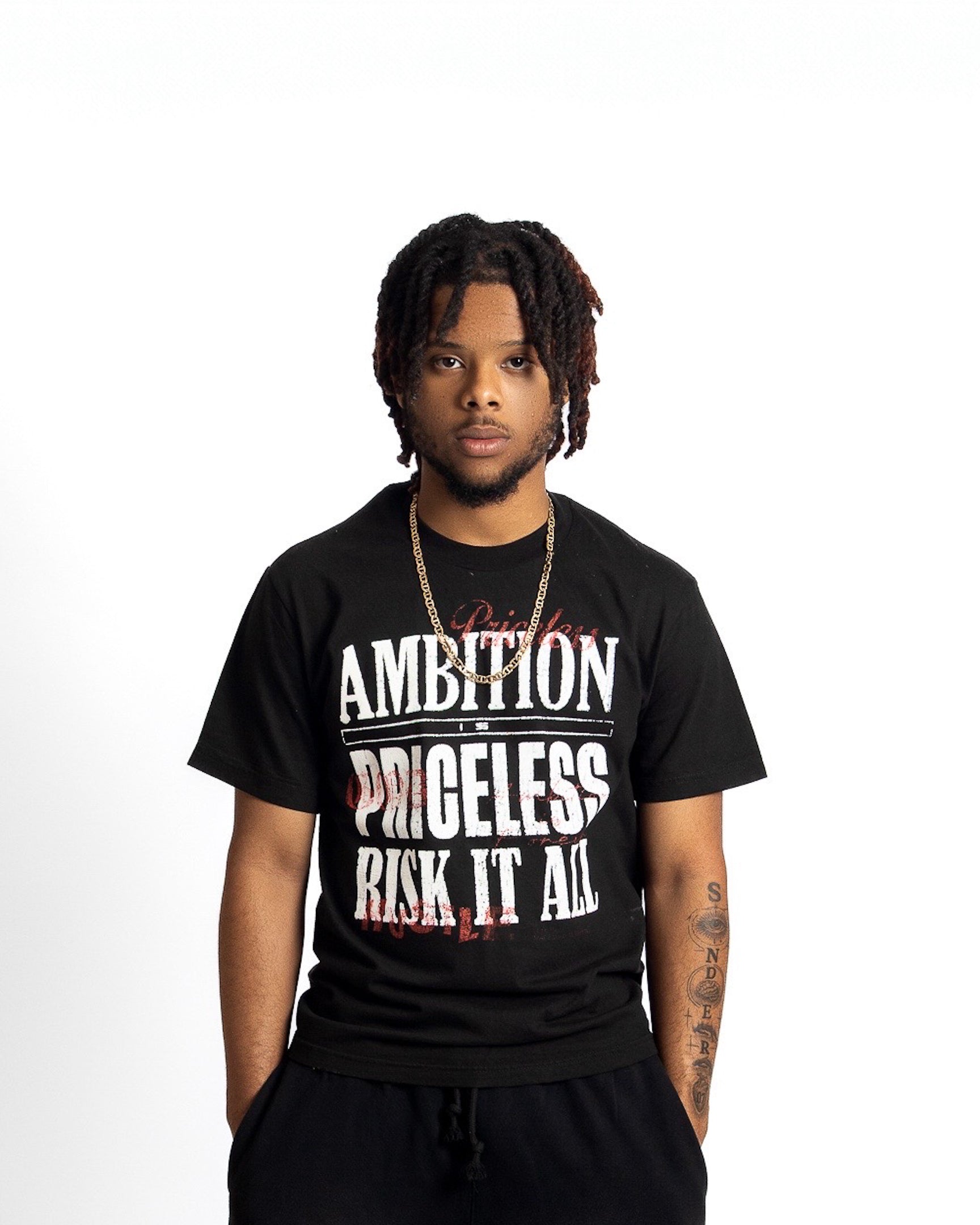 Black risk it all tees