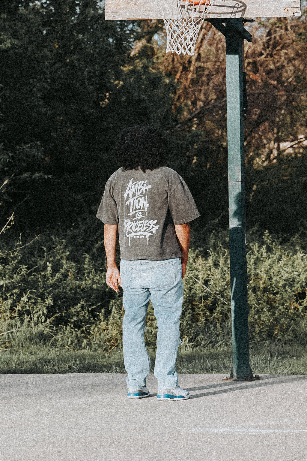 Gray Oversized drop shoulder  tees