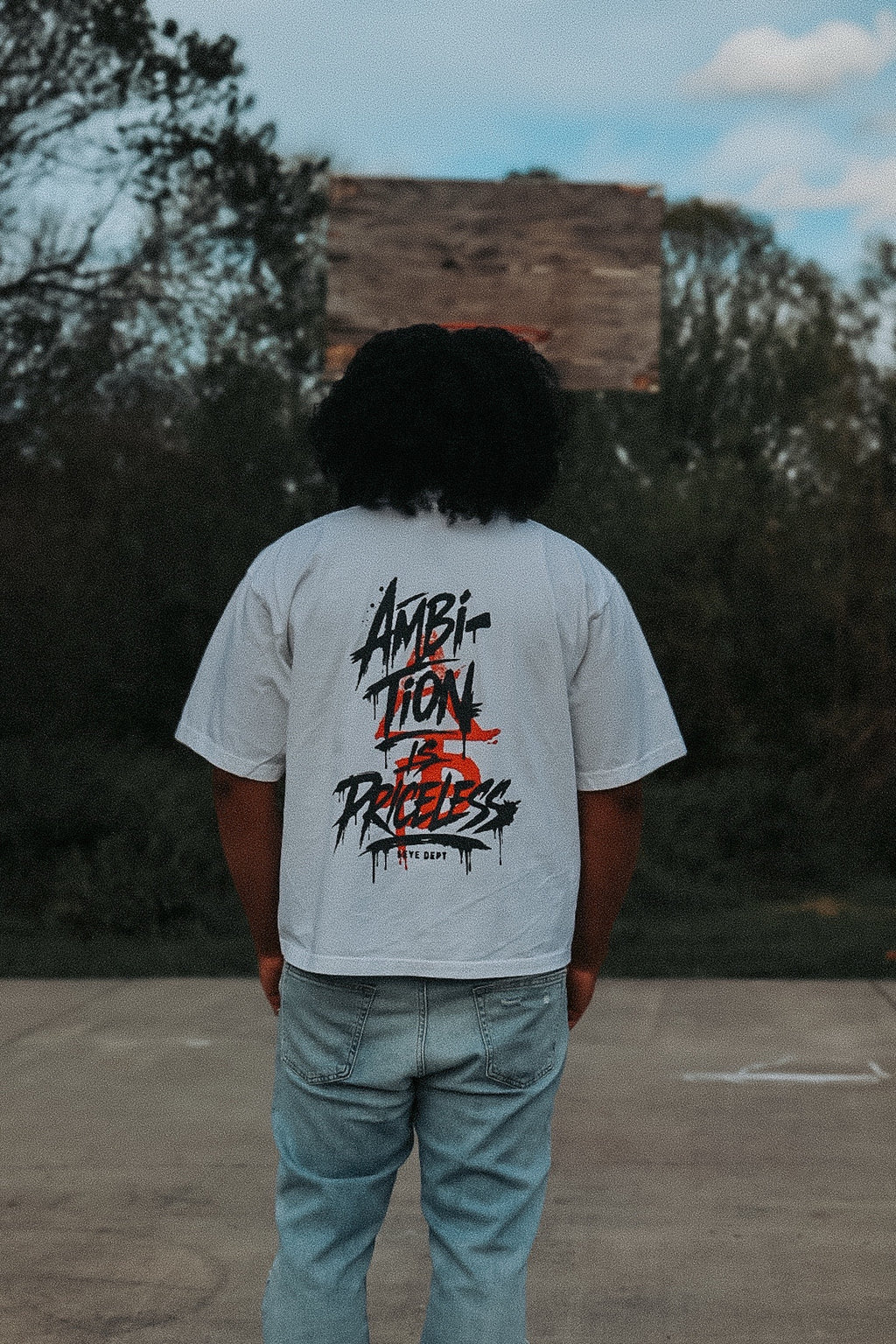 White Oversized drop shoulder tees