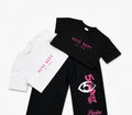 Womens Pink cropped tee