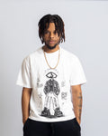 White mascot tee
