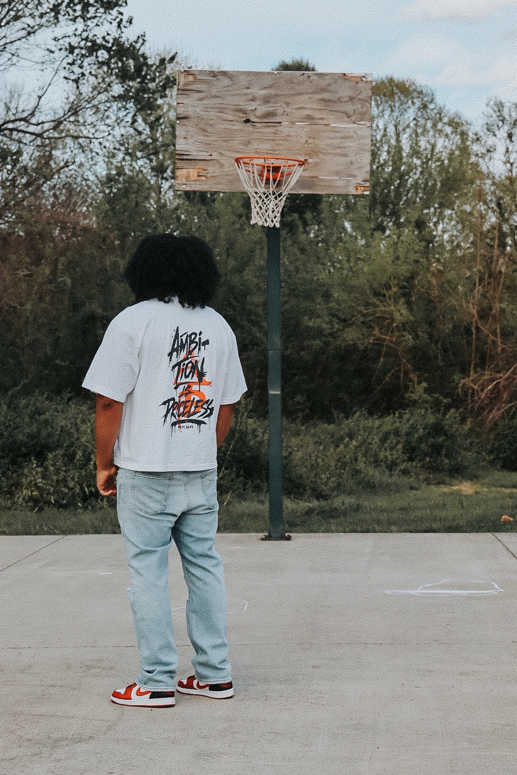 White Oversized drop shoulder tees